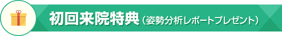 初回来院特典(姿勢分析レポートプレゼント)